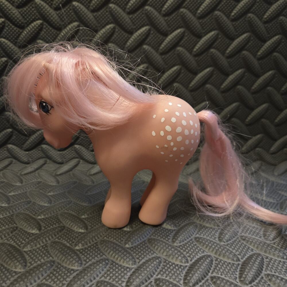 Vintage My Little Pony G1 Cotton Candy Peach Pony Pink Hair Hasbro 1983